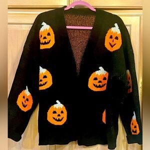 🎃 PLUS SIZE 🎃HALLOWEEN PUMPKIN CARDIGAN, SIZE 3X